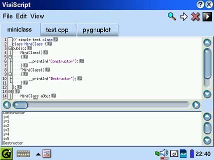 VisiScript running Python